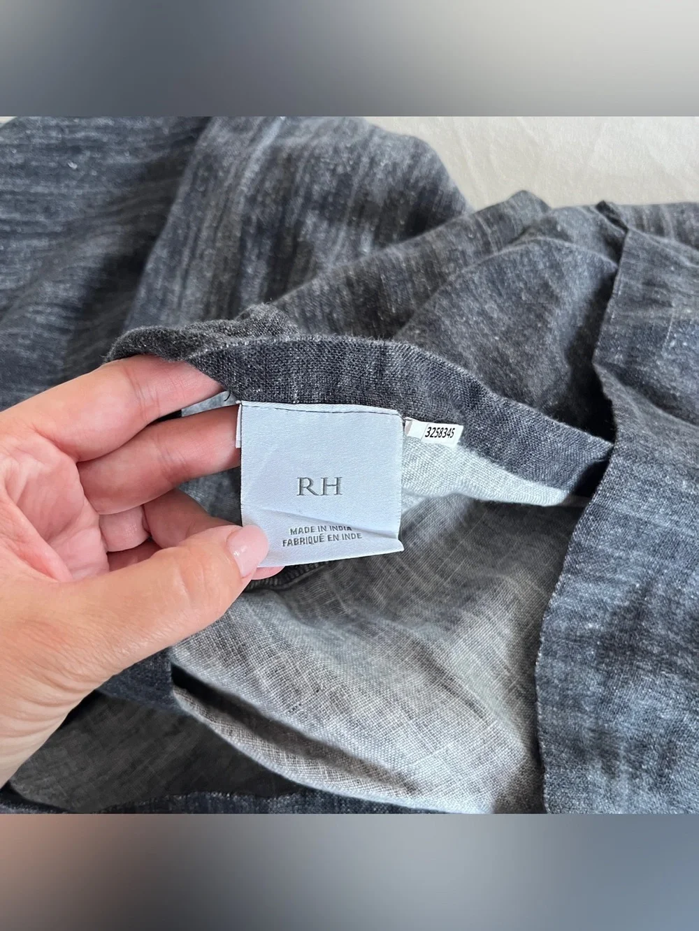 Restoration Hardware Goa by Clay McLaurin Grey Charcoal King Sham Set of 2